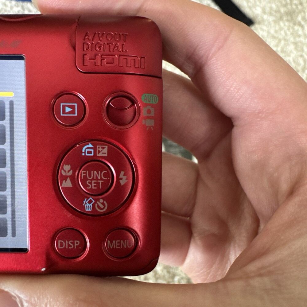 Canon PowerShot SD780 IS Digital ELPH 12.1MP Red Camera Tested Charger Battery C - Picture 4 of 9